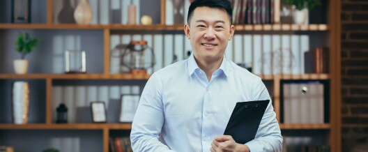 School administrator in his office